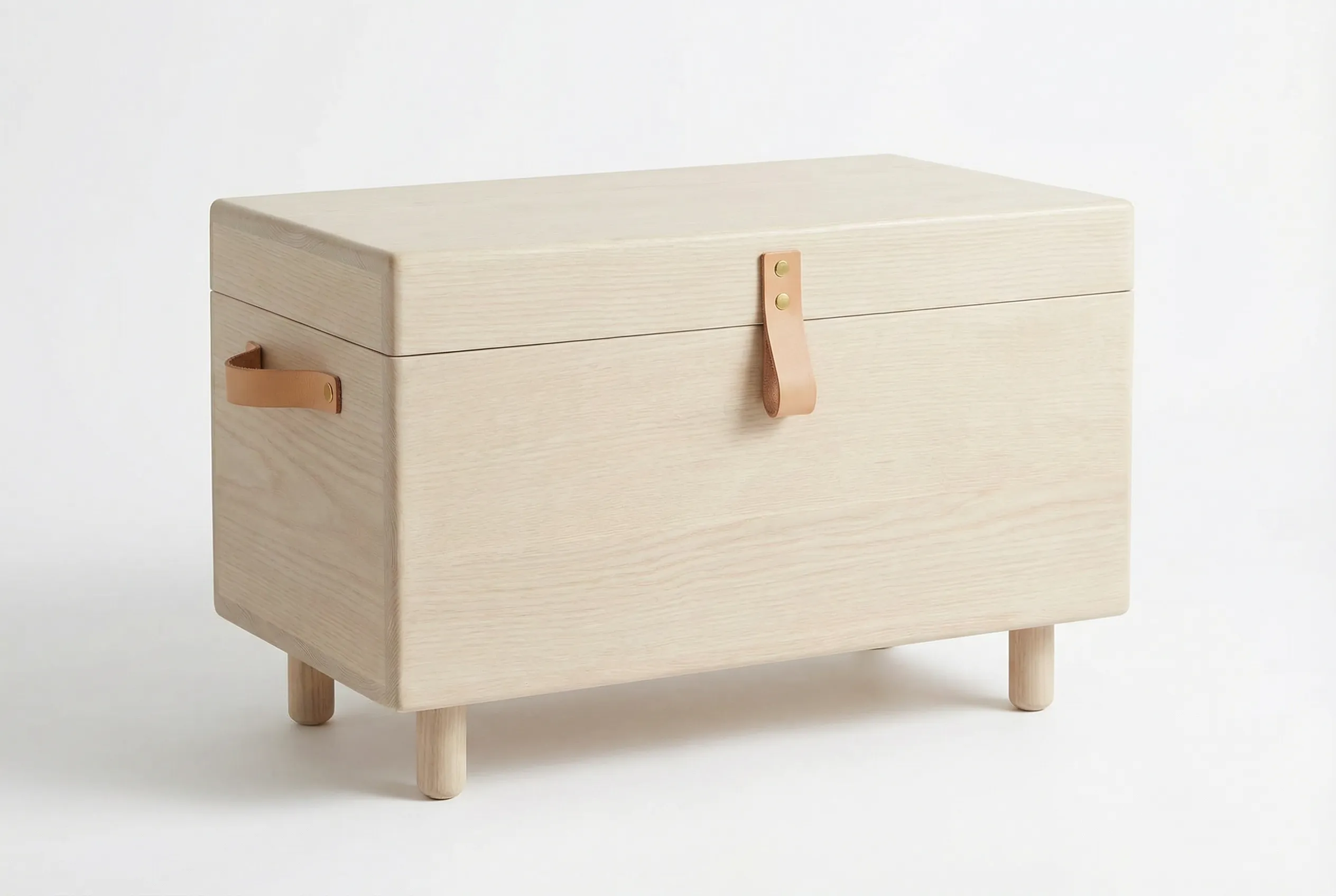 Light wooden chest from the White Nordic collections
